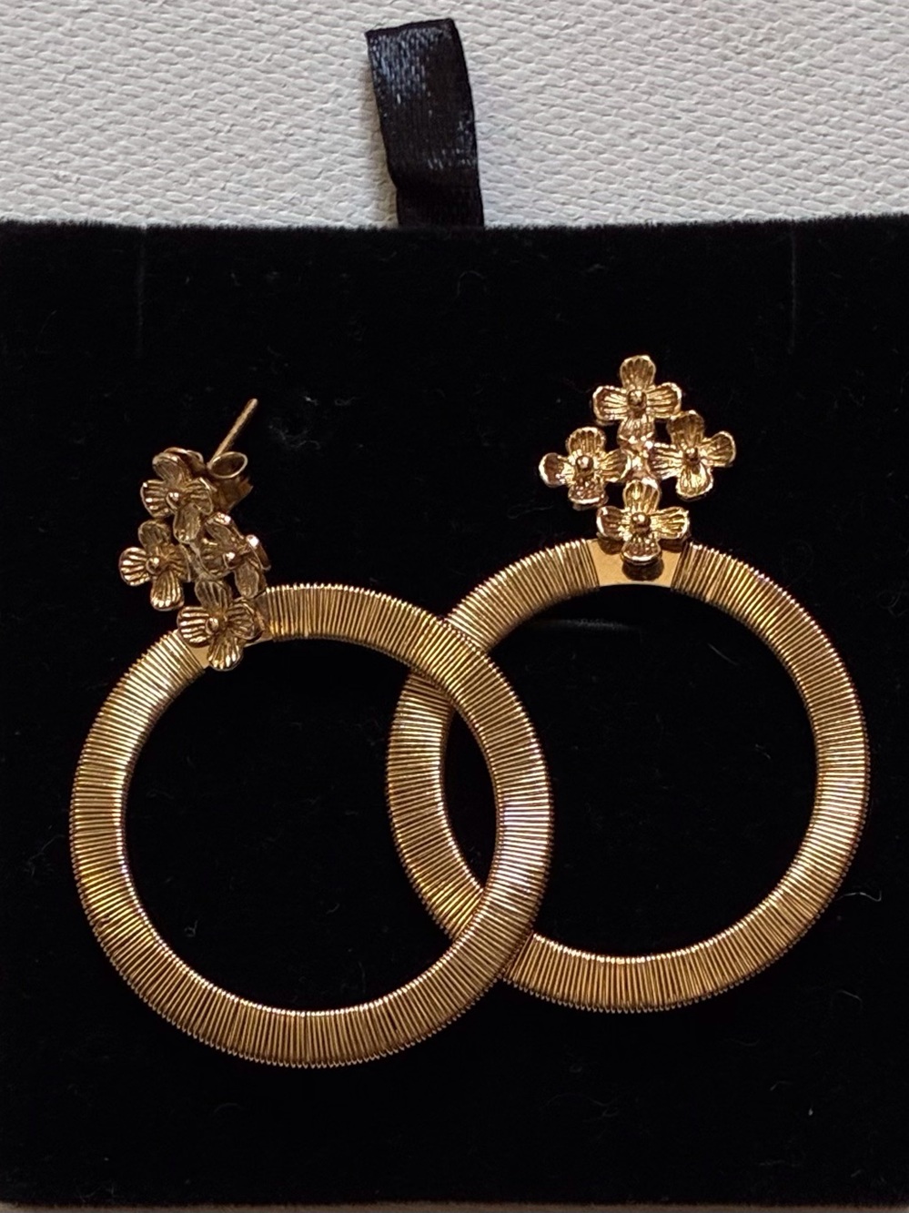 Brazilian Tarnish-Resistant Gold-Plated Hoop Earrings for Pierced Ears